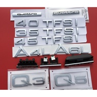 Audi quattro Tail Mark Displacement Car Rear Q3 Q5 Q7 A4 A6 Four-Wheel Drive A8 RS 45 TFSI