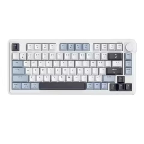 75% MageGee GK950 Mechanical Feeling Keyboard, 80 Keys Membrane, RGB Backlit, Wired & Wireless Mini 