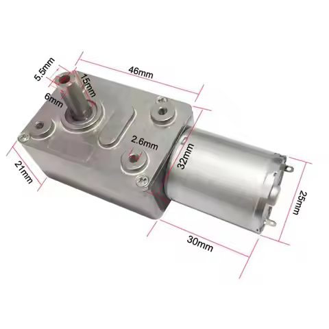 Bringsmart DC 12V 3-210RPM Turbo Geared Worm Motor 24V Gear Box Motor 6v High Torque Reducer Electri