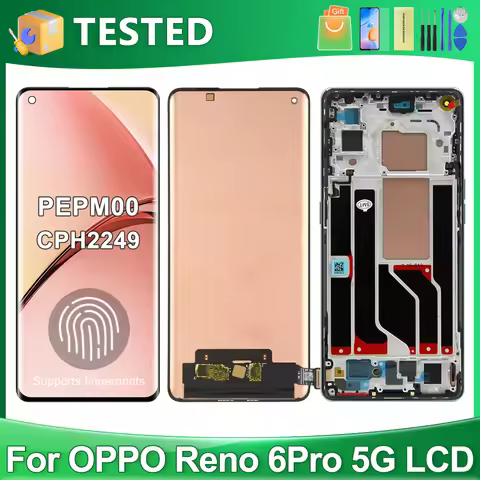 6.55''OEM For OPPO Reno6 Pro 5G For Reno 6 PRO PEPM00 CPH2249 LCD Display Touch Screen Digitizer Ass