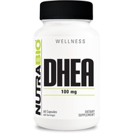 NutraBio DHEA Supplement for Men and Women - 100 mg - 60 Capsules