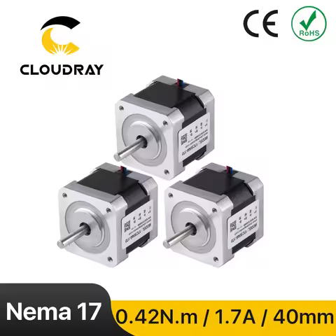 Cloudray Nema 17 Stepper Motor 40mm 42Ncm 1.7A 2 Phase Stepper Motor for CNC 3D Printer Engraving Mi