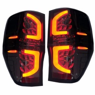 ไฟท้าย Ford Ranger T6 Wildtrak LED เลนส์สี smoke