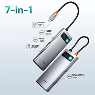BASEUS | BASEUS ฮับ USB 2ช่อง7-in-1 Gen 4K   60Hz HDMI 3 * USB 3.0 Pd 100W ชนิด C พอร์ต SD/TF อ่านกา