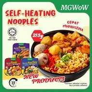 MGWoW Halal Ready To Eat Instant  Hot Pot Noodles Self-Heating  Travel Asam Laksa Tomyam Kimchi215g