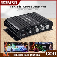 LVPIN LP-838 Mini HiFi Stereo Amplifier 12V 20W - Treble/Bass Boosted Power Speaker for Car Mobile K