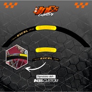 Excel Asia rim sticker, takasago Excel Asia sticker