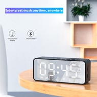 Wireless Bluetooth Speaker Alarm Clock LED Mirror Radio Wireless Mini Speaker Stereo Bass original