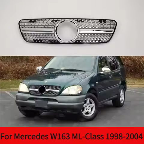 For Mercedes W163 ML-Class 1998-2004 ML320 ML350 ML270 ML400 ML430 Front Upper Bumper Center Grille 