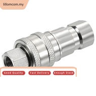 LOMC◇Hydraulic Quick Connect Coupler Set Carbon Steel G1/8 Female Pipe Fitting