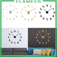 [Flameer] DIY Wall Clock, Large Wall Sticker Clock , Acrylic Wall Clock Sticker Mirror Wall Clock Decor for Living Room Study Bedroom