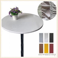 [ShiwakibcMY] Wateproof Table Cover Anti-slip Fitted Tablecloth with Polyester Backing  to 120cm/48i