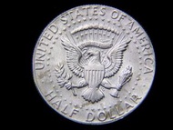 銀幣-1969年美國(USA)甘迺迪(JFK)總統肖像大鷹國徽半圓(Silver Dollar)銀幣