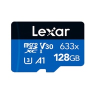 Lexar 128GB Blue Series 633x MicroSDXC V30 A2 4K UHD UHS-I Class 10 Micro SD Card & Adapter