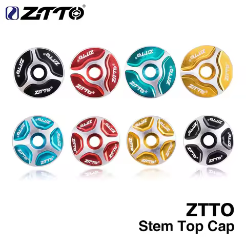 ZTTO Bicycle Headset Stem Fork Top Cap 1-1/8" Threadless Headset Parts MTB Road Bike Aluminum Cover 