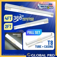 [FULL SET] 2FT 4FT T8 Led Tube Light Lampu Kalimantang LED Set Lampu Panjang LED Ceiling Light Led Tube With Casing