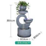 XY！Flowing Water Series Decoration Water Automatic Circulation Feng Shui Fortune Fountain Garden Courtyard European-Styl