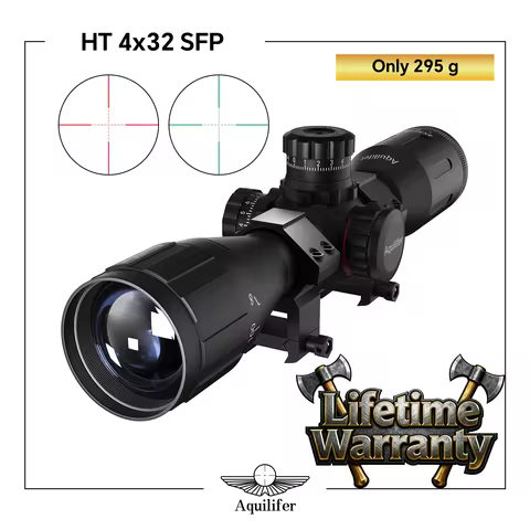 Aquilifer 4x32 AO Rimfire Rifle Scope ED Glass 95% FMC 295g Zero Stop Air Rifle with Free Scope Ring
