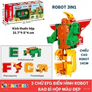 Bảng Chữ Cái Lắp Ghép Robot EASYKIDS Sáng Tạo Bộ 26 Chữ Cái Biến hình Robot