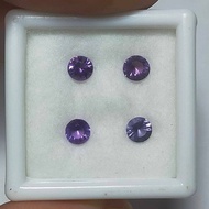 พลอย อเมทิสต์ ดิบ ธรรมชาติ แท้ ขนาด 4 mm. ( Natural Amethyst )