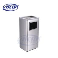 Alcor System Square Dustbin with Ashtray/ Outdoor Dustbin/ WasteBin (12L)