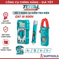 Set of 3 electrical testing tools TOTAL TMT43028 electrical measuring equipment, easy to use, accura