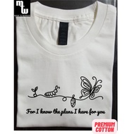 Christian Shirt Jeremiah 29:11 Bible Verse Tshirt 100% Cotton