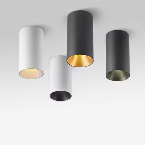 Surface Mounted Cylindrical LED COB Downlight Gold Reflector10W12W15W18W20W24W LED Ceiling Bulbs Lam