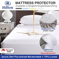 Hilton Waterproof Mattress Protector / Fitted Bedsheet / Anti Bacterial / Machine Washable