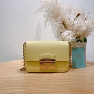 FURLA 檸檬黃迷你鍊帶包包WOMEN S MINI CROSSBODY BAG YELLOW