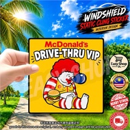 DRIVE THRU VIP Windshield Sticker Tampal Lekat Dalam Cermin Car Sticker Interior Design Decorations 