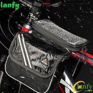 LANFY Reflective Bicycle Bag MTB Road Bike Bike Accessories Phone Screen Case 6.5 inch Phone Bag Sensitive Touch Screen Cycling Bag Bike Frame Bag