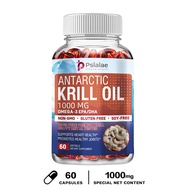 Pslalae ANTARCTIC KRILL OIL - 120 ซอฟท์เจล - ส่งเสริมสุขภาพภูมิคุ้มกันและการทำงานของสมอง - ไม่ใช่จีเ