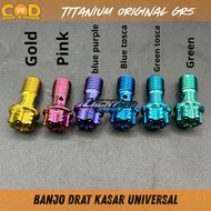 Titanium banjo bolt gr5 coarse thread