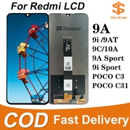 Tek.sejam Original LCD For RedmiI 9A/9C/9i/9AT/10A Poco C3/C31 display screen Assembly replacement