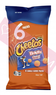Cheetos 澳洲芝士煙肉薯波 102g (6包) (23448)(澳洲平行進口貨)