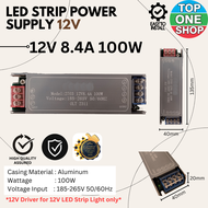 STRIP LIGHT LED POWER SUPPLY 12V 24V 60W / 100W / 200W SLIM DRIVER POWER SUPPLY