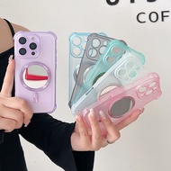 Shockproof Magnetic Makeup Mirror Phone Case for Vivo Y31 Y21d Y72 Y05 Y11d Y35 Y36 Y27S Y29 Y29S Y0
