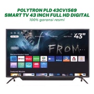 tv led 43 inch polytron pld 43cv1569 android smart digital