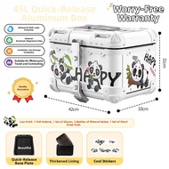 YESMAX | Aluminum Motorcycle Storage Box 45L