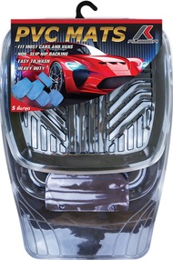 K-RUBBER ชุดถาดปูพื้นรถยนต์PVC CAR MAT ชุด 5 ชิ้น (มี7สีให้เลือก)