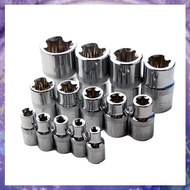 14PCS Female E Star Torx Socket Set E4-E24 E-Torx External Hex Socket Insert