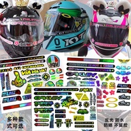 Motorcycle helmet sticker waterproof sticker reflective sticker suitable for AGV helmets and motorcy