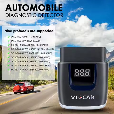 2021 Viecar OBD2 OBD II/EOBD Support for Windows/Android/iOS Viecar VP001-4 V2.2 Bluetooth Wifi/USB 