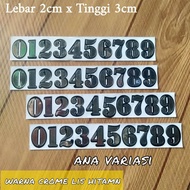 Chrome Number Stickers, motorcycle stickers, cutting number stickers, 0-9 number plate stickers