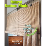 Bamboo Blinds '(W) x '(H)Indoor &amp; Outdoor (Natural), Bidai buluh.