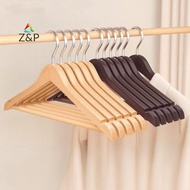 [Z&P-t] 2/4 Wooden Hangers Solid Wood Hangers Clothing Store Wardrobe Wooden Clothes Hangers Home Se