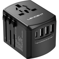 Universal Travel Adapter| USB x 3 | 1 USB-C PD Fast Charging| 2 Fuse Overload &amp; Safety Valve Protection