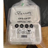 [Ready Stock] OPS-OP1H/OPS-1H/GO-1H(100pcs) BENXON Plastic Tray Bakery Disposable Plastic Clear Food