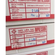 2-copy continuous printing paper - 2 colors of A4 or A5 size paper: price for 1 carton - good